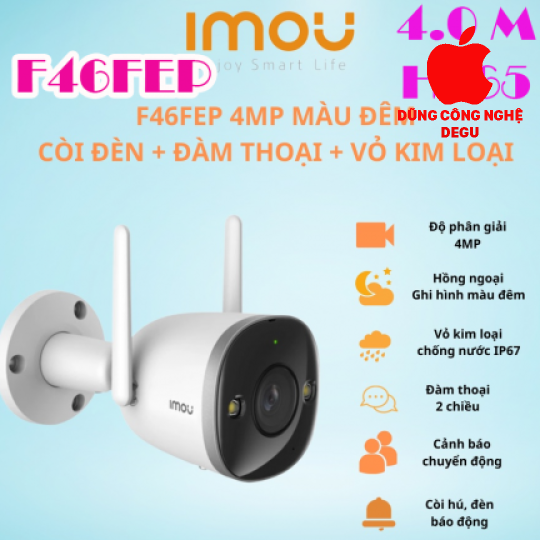 CAMERA IP WIFI IMOU F46FEP BULLET 2 PRO VỎ SẮT LEN 2.8MM