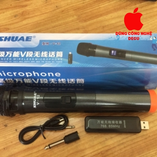 MIC KARAOKE KHÔNG DÂY V-12 ( có lcd )