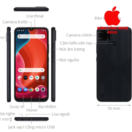 Điện thoại Realme C21-Y 4GB /64gb mới 100|% bảo hành 1 năm 