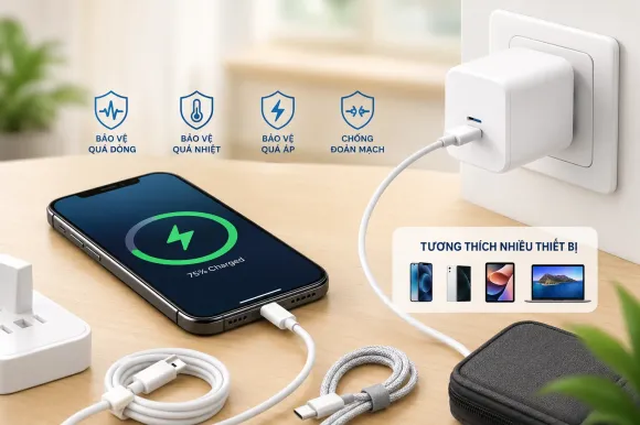 Cách chọn sạc nhanh phù hợp – Bí quyết sạc an toàn, bảo vệ pin và kéo dài tuổi thọ điện thoại