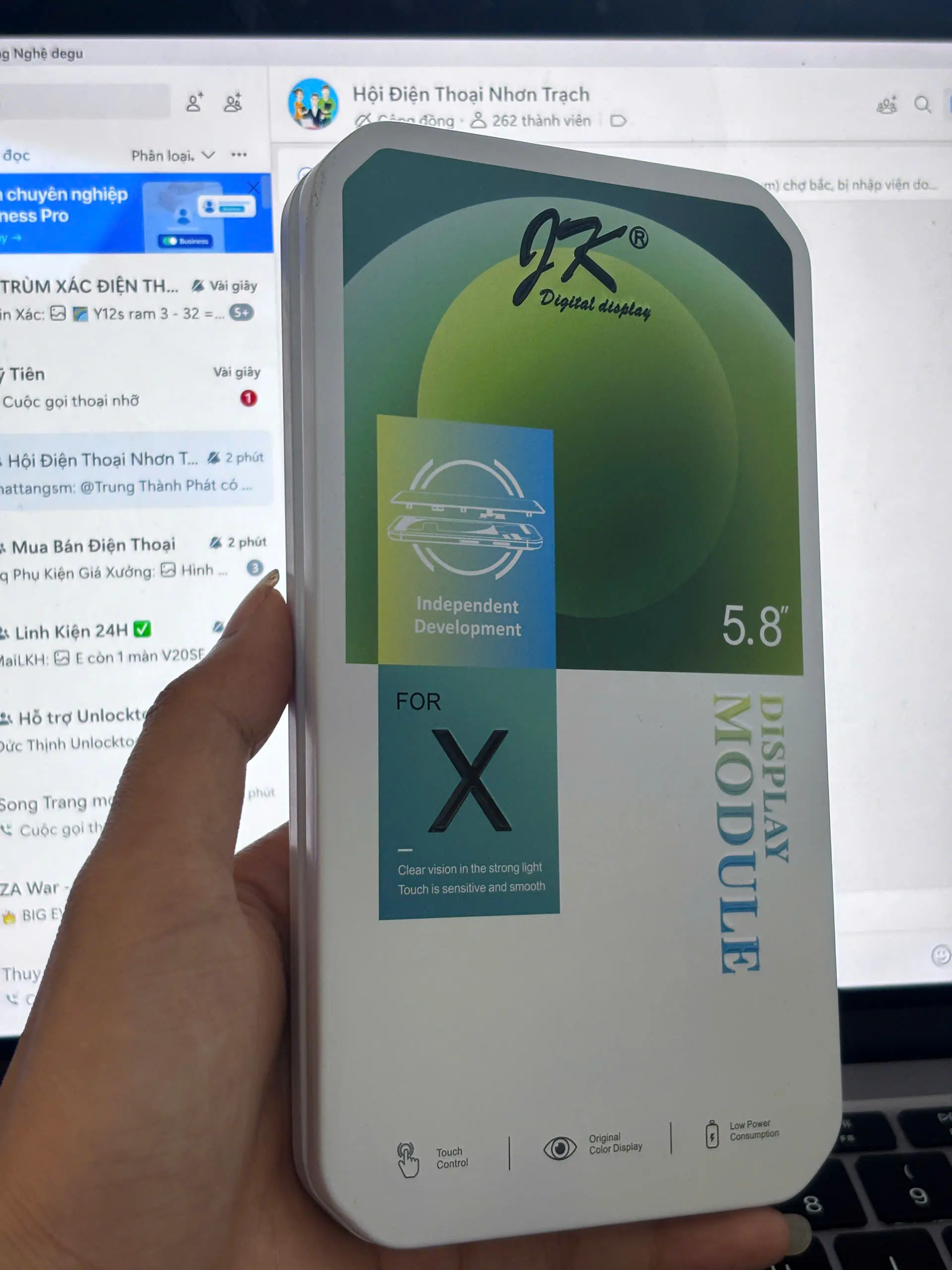 Màn hình LCD JK iPhone X 5.8 inch – Hiển thị đẹp, cảm ứng mượt