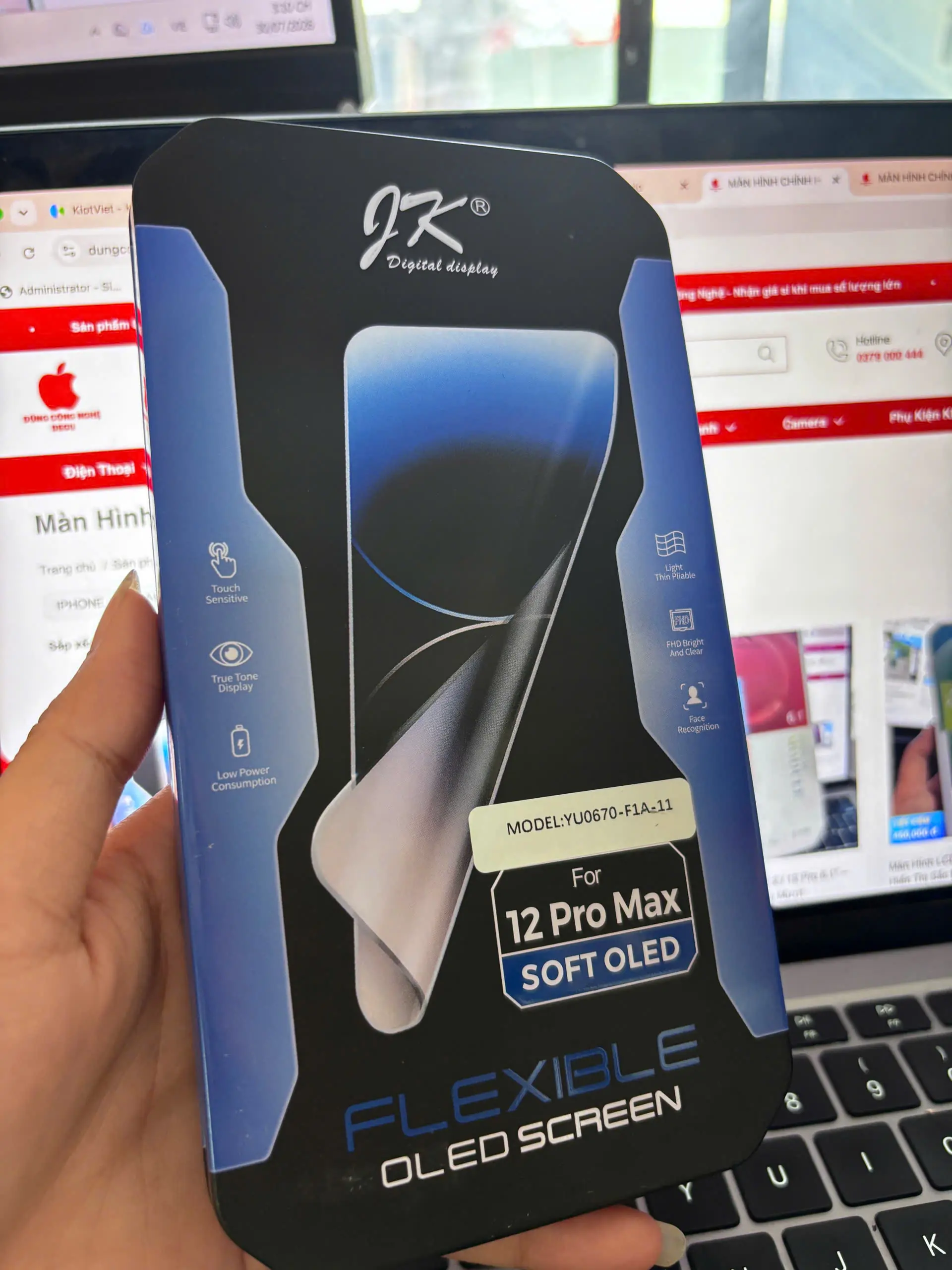 Màn Hình Soft OLED JK iPhone 12 Pro Max 6.7” – Chuẩn Màu, Mỏng Nhẹ, Bền Bỉ